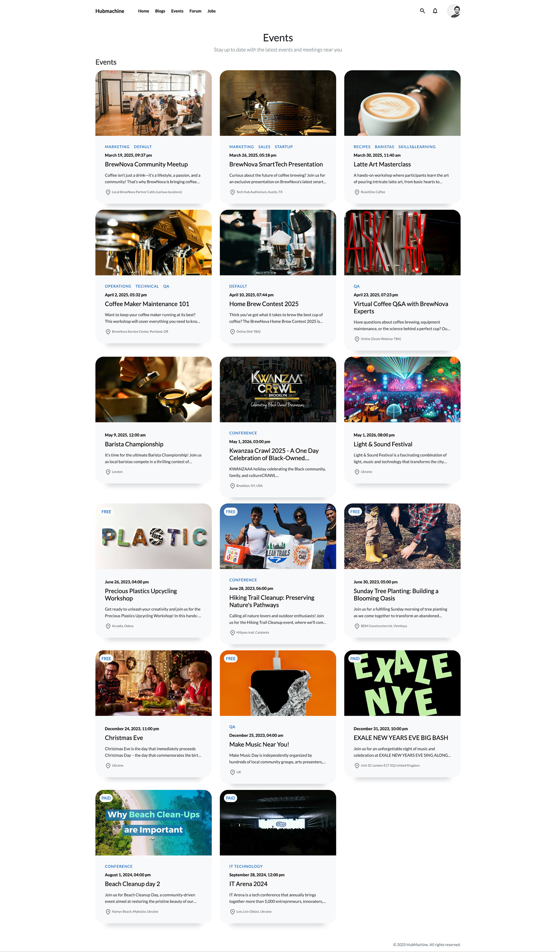 HubMachine Events