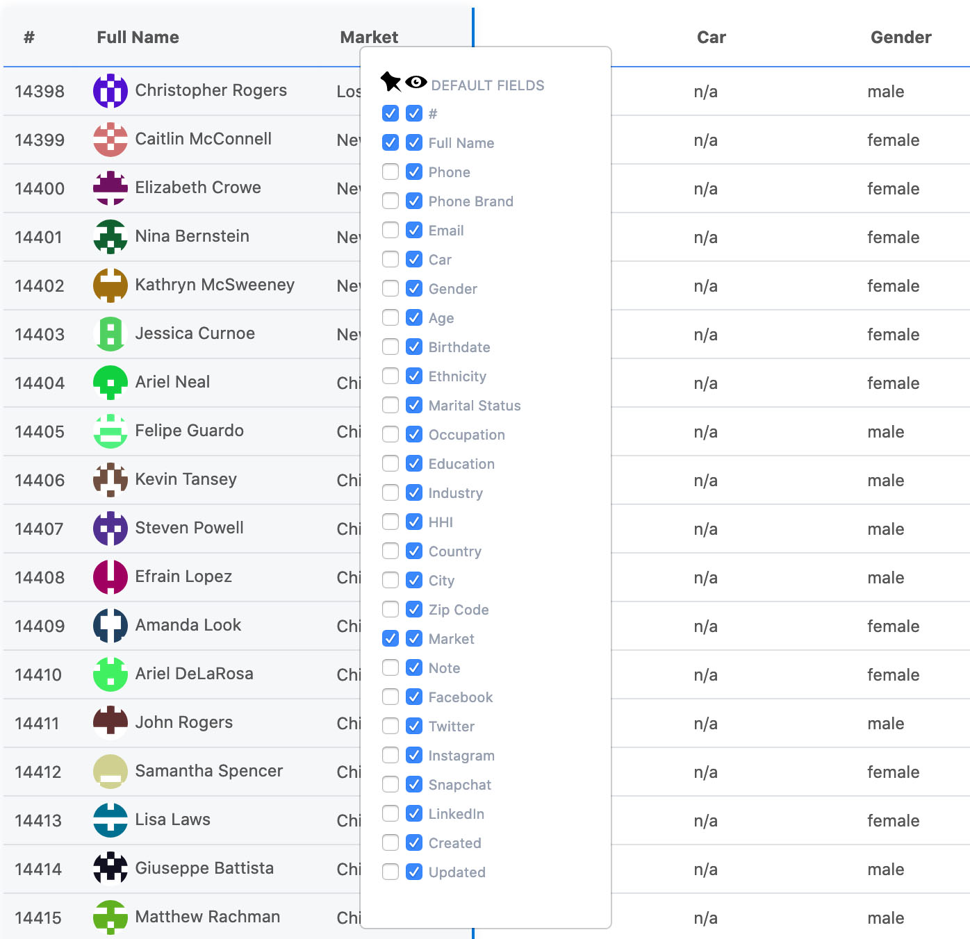 Editable Tables